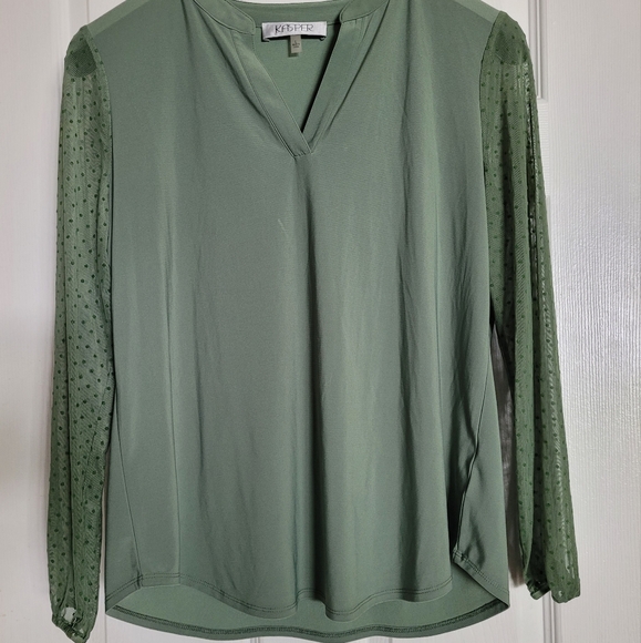 Kasper Tops - Kasper women green blouse size L
